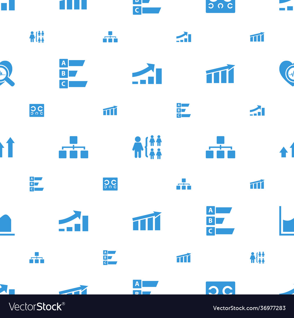 Chart icons pattern seamless white background
