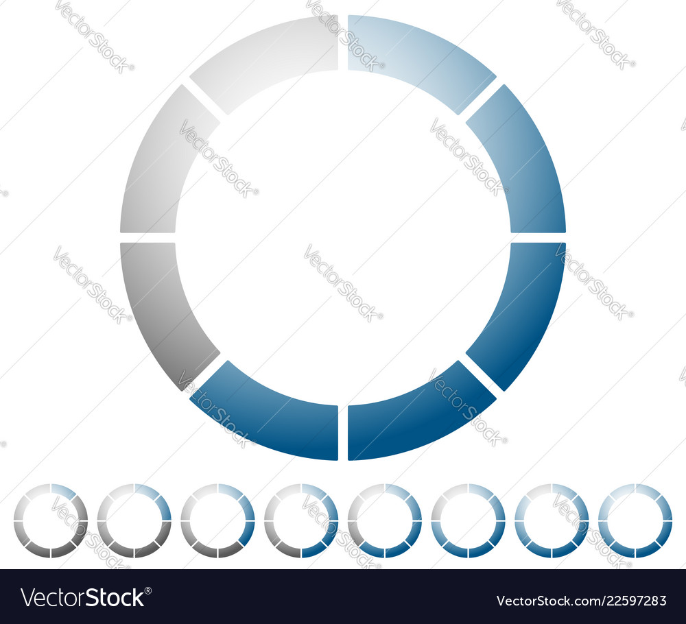 Circular preloader progress indicator icon w 8