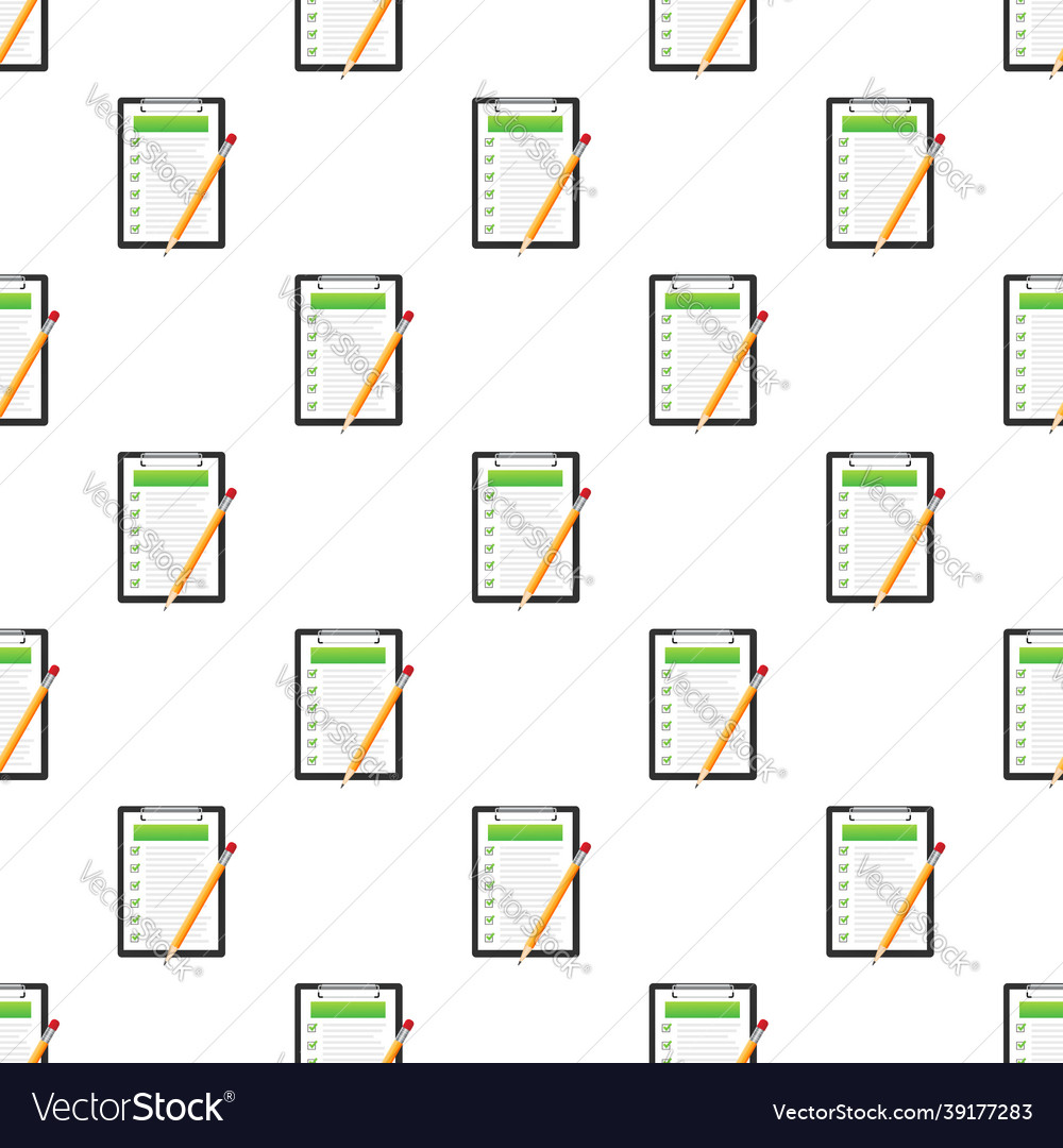 Clipboard with checklist pattern stock vector image Clipboard with checklist pattern stock