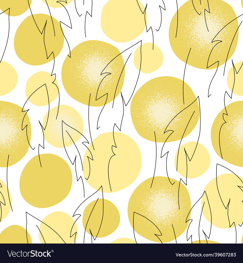 Dandelion Line Art Pattern