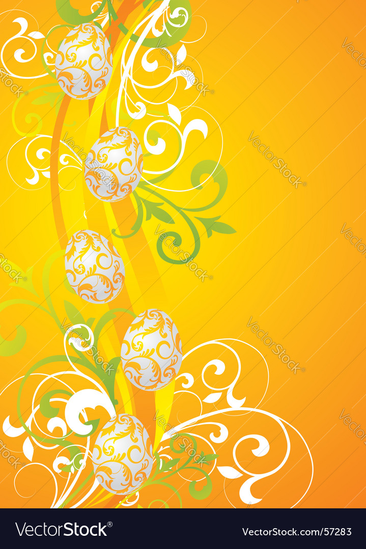 Easter illustration with painted eggs Royalty Free Vector Easter illustration with painted eggs vector image on VectorStock