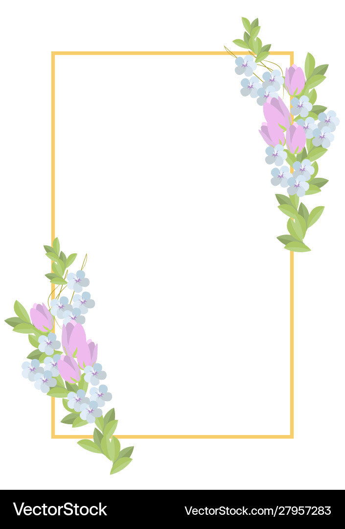 Flower frame Royalty Free Vector Image - VectorStock