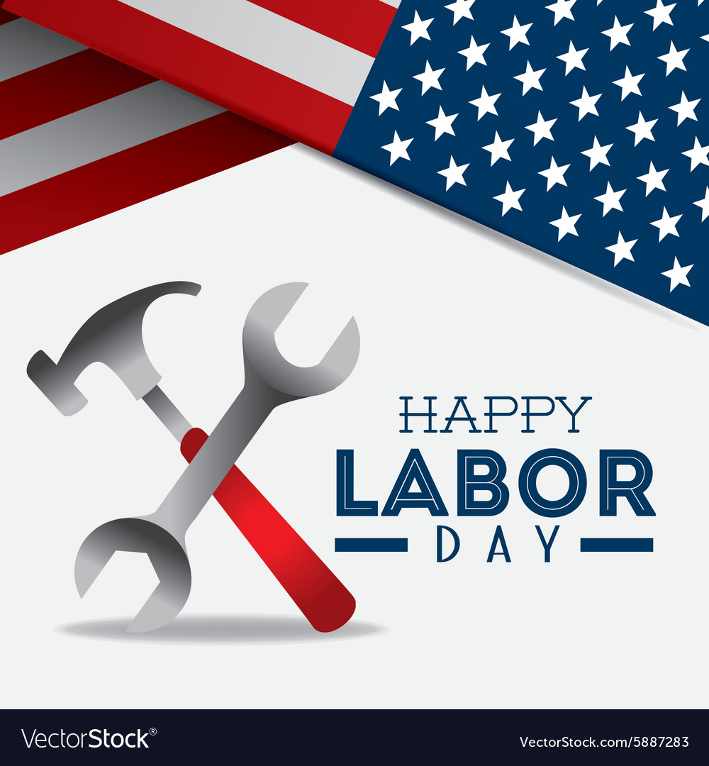 Happy labor day design Royalty Free Vector Image