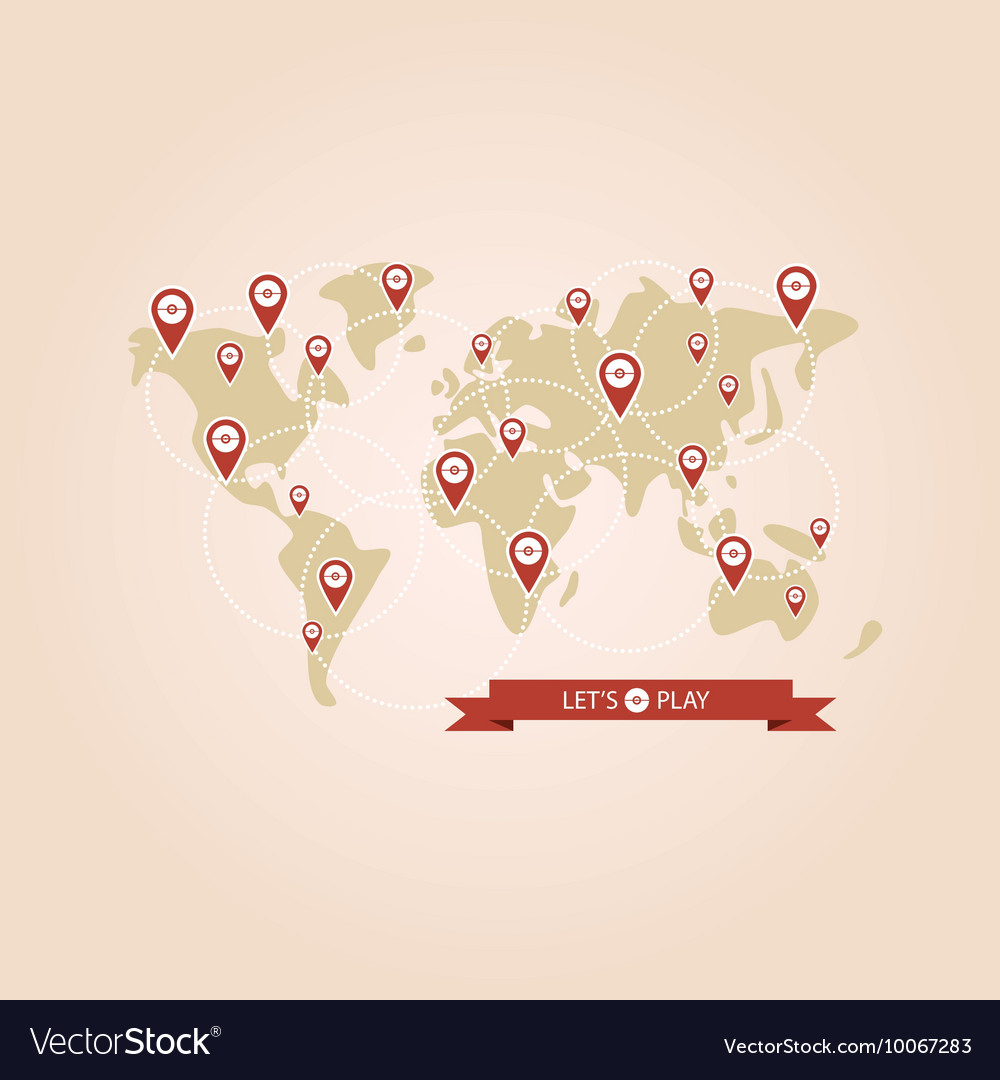 Pointers popular game on the world map