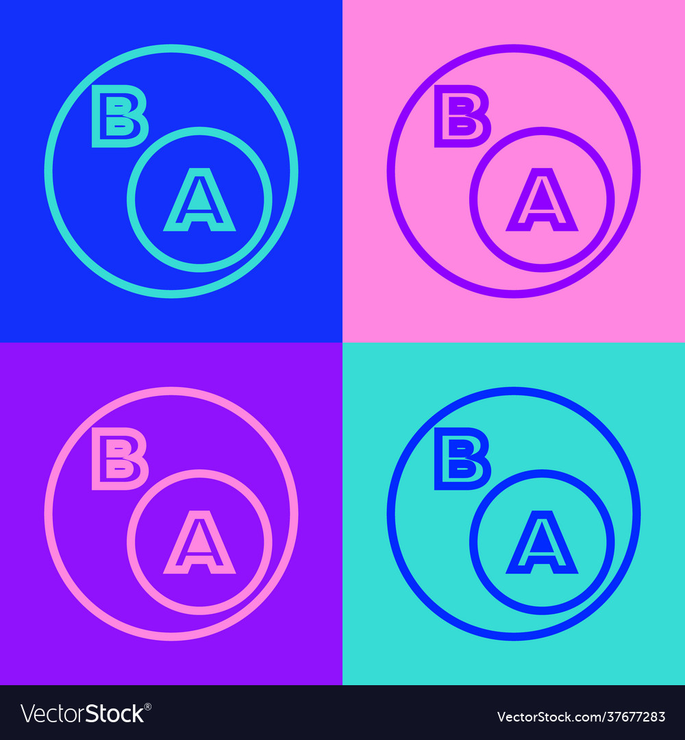 Pop art line subsets mathematics a is subset Vector Image Pop art line subsets mathematics a is subset