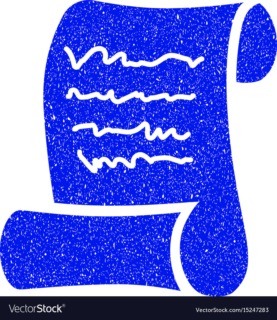 Script roll grunge icon