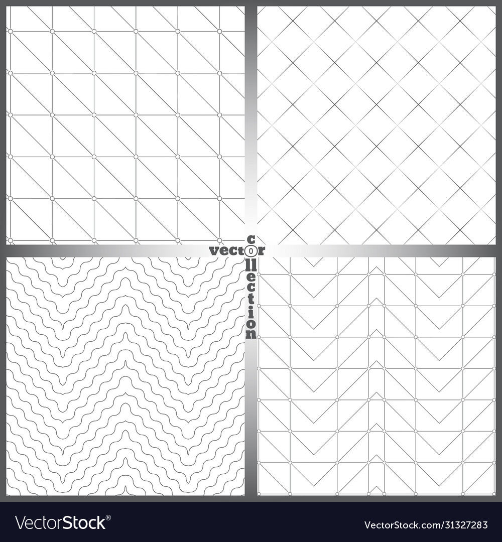 Seamless pattern set vector image Seamless pattern set