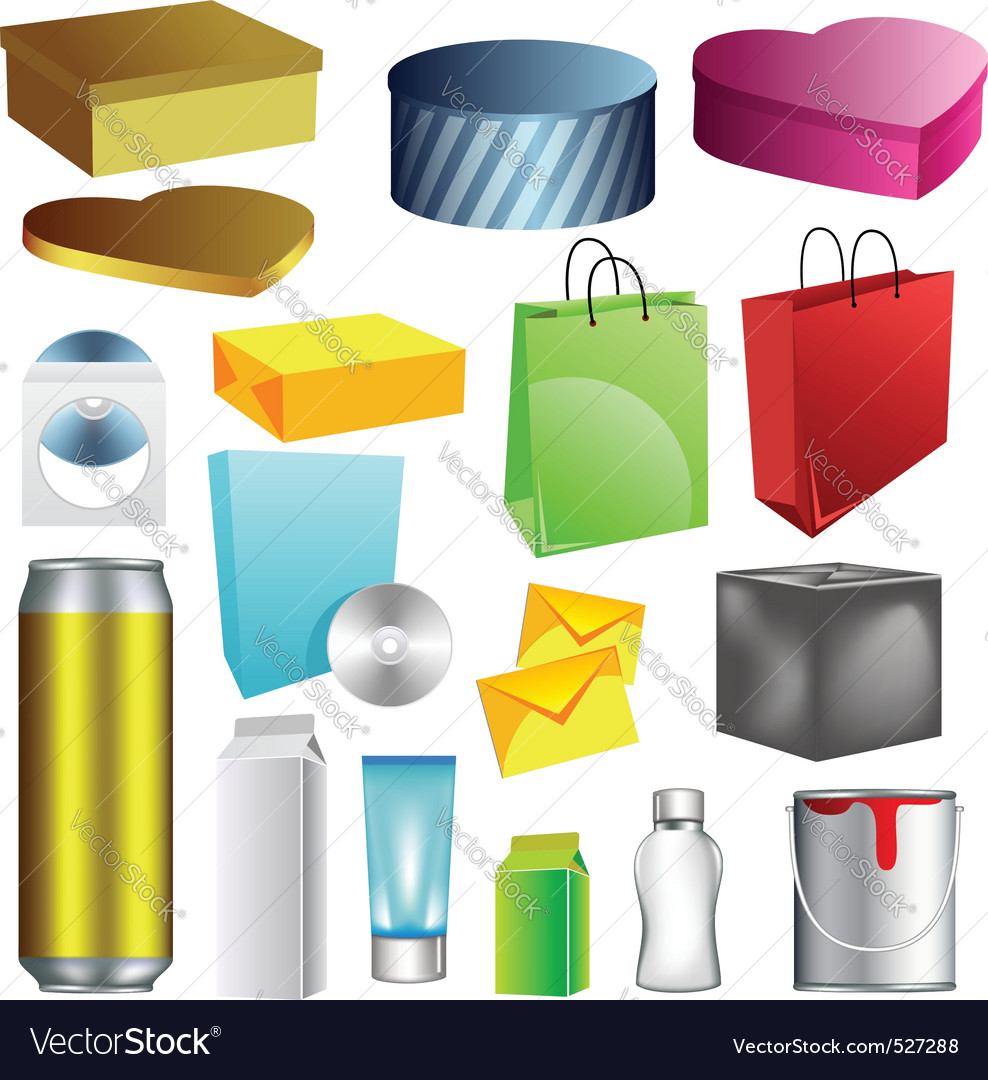 blank packaging templates royalty free vector image