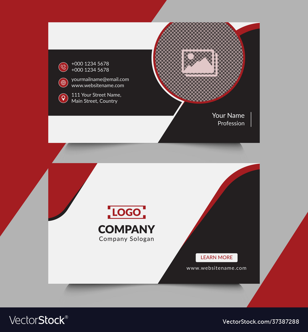 Corporate business card template Royalty Free Vector Image