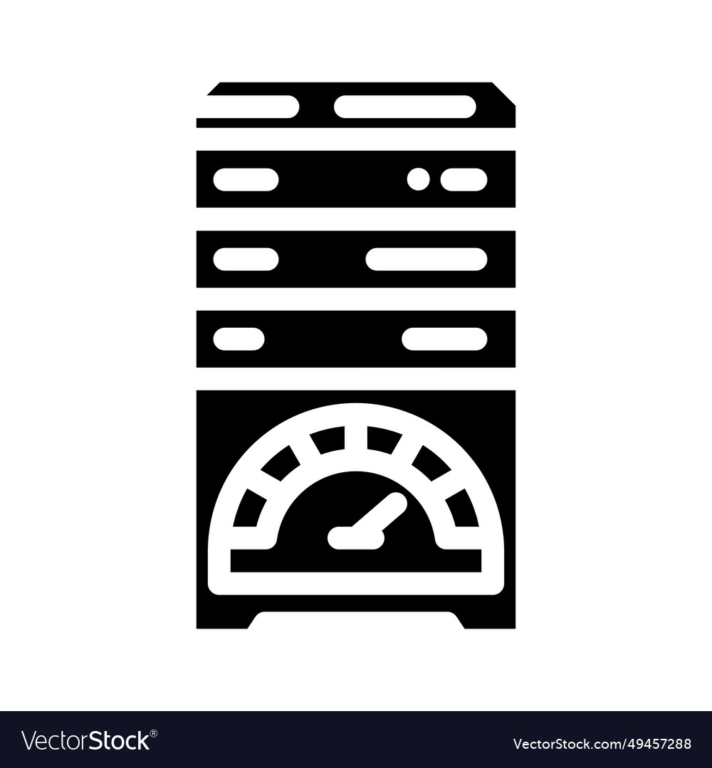 Database performance glyph icon Vector Image Database performance glyph icon