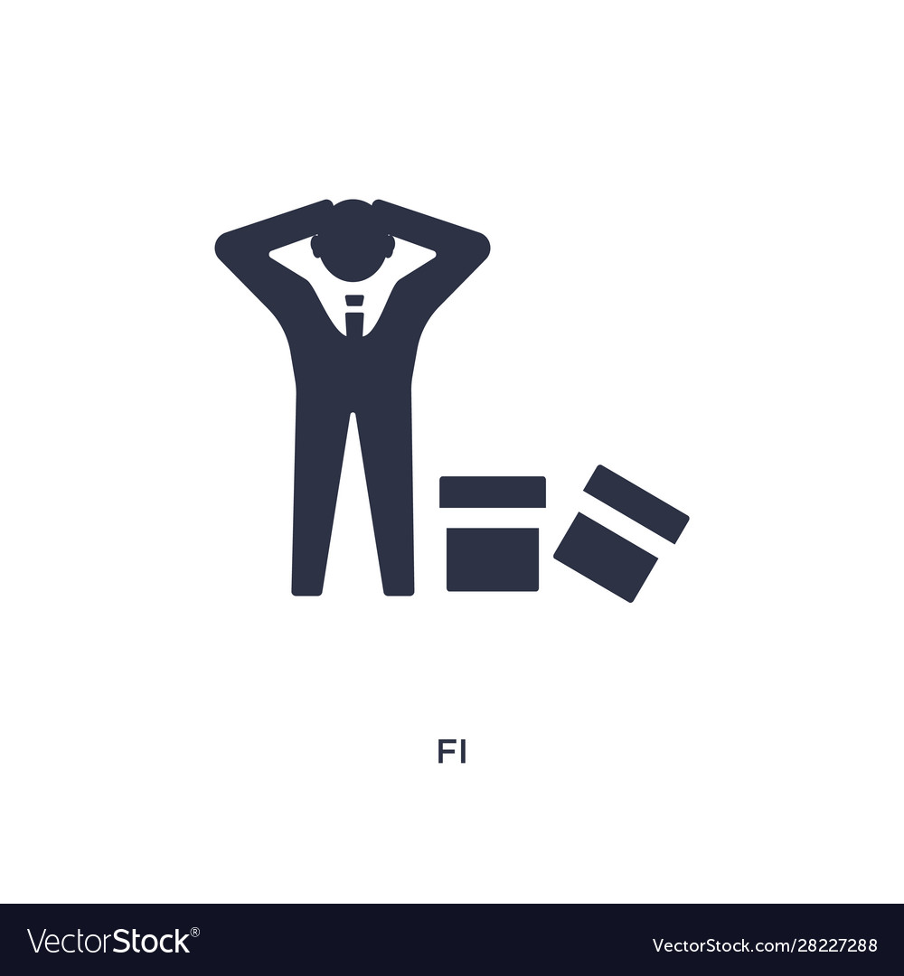 Fi icon on white background simple element from