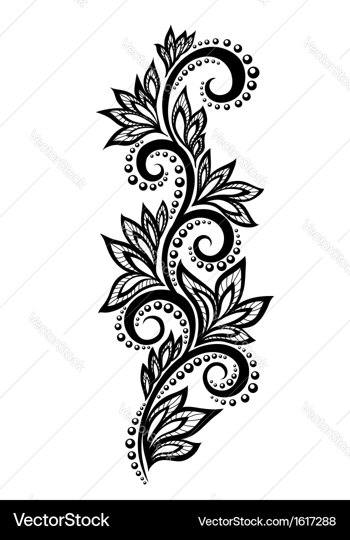 Floral design element effect lace eyelets Vector Image
