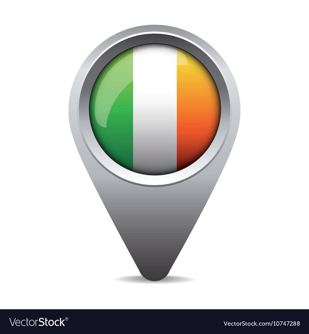 Ireland flag pointer Royalty Free Vector Image