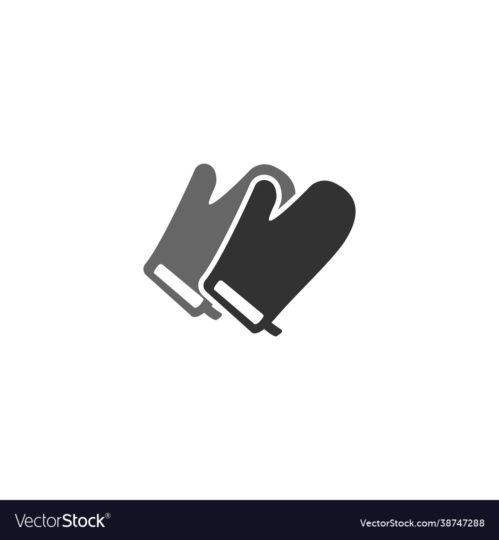 Kitchen gloves icon design template isolated