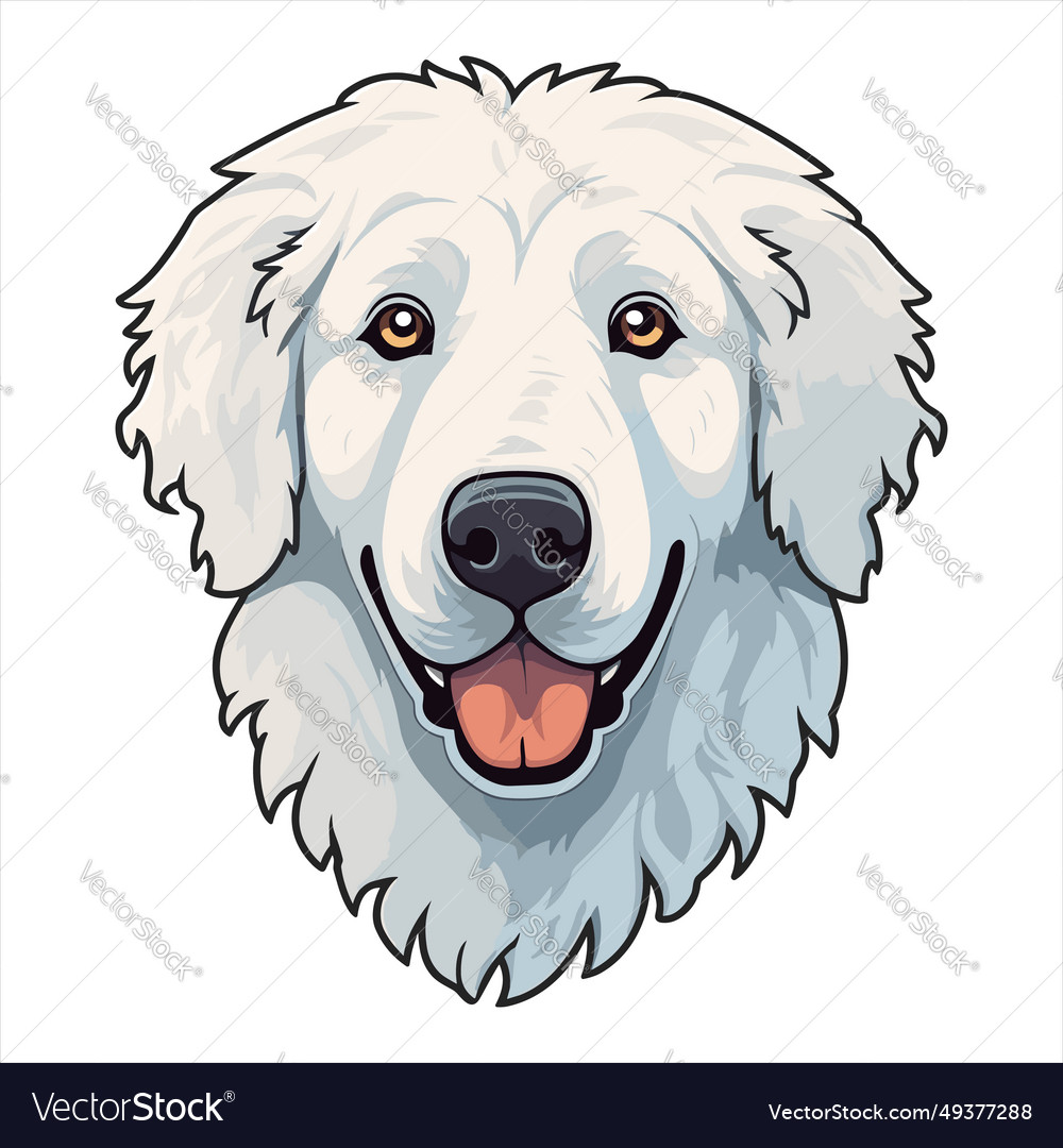 Kuvasz hungarian dog breed cute cartoon kawaii