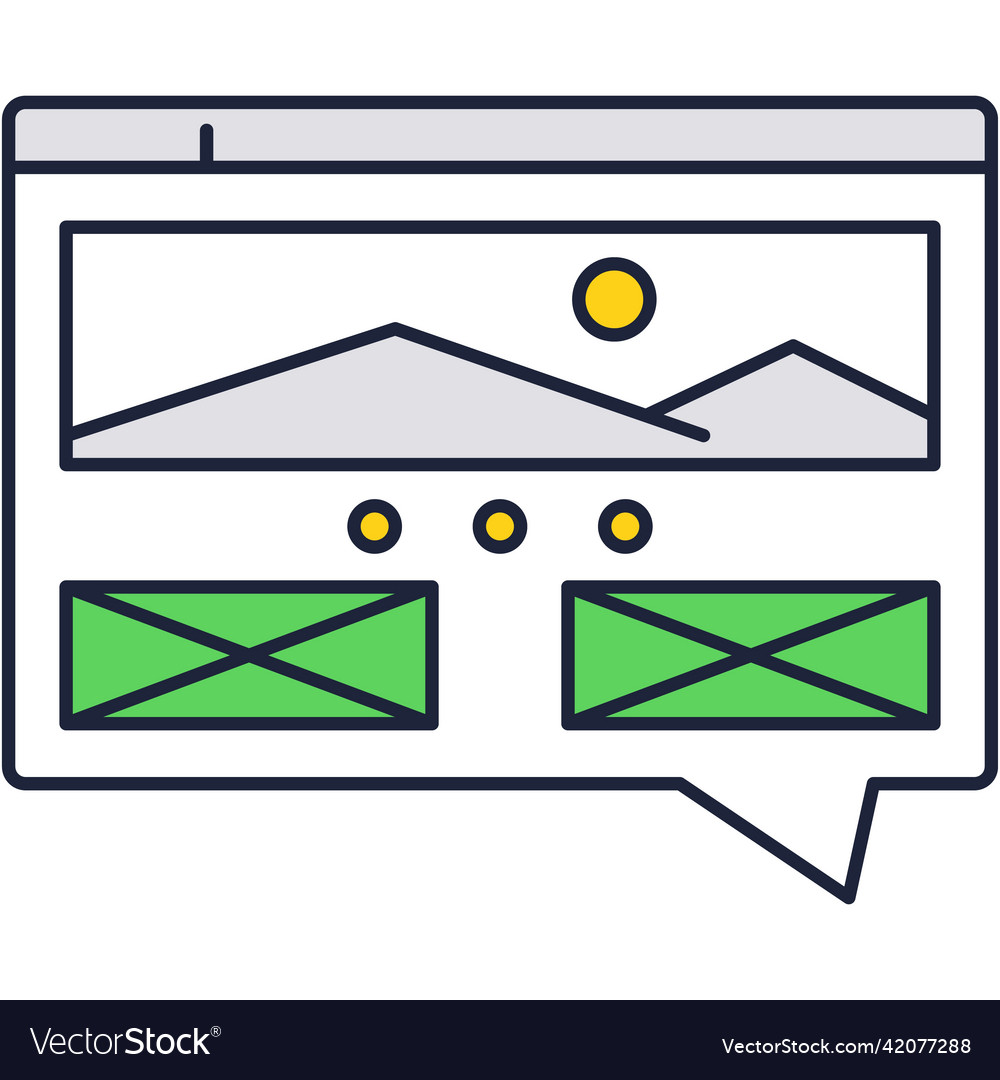 Line interface ui web design icon flat
