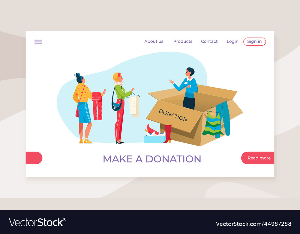 Make donation web application website banner