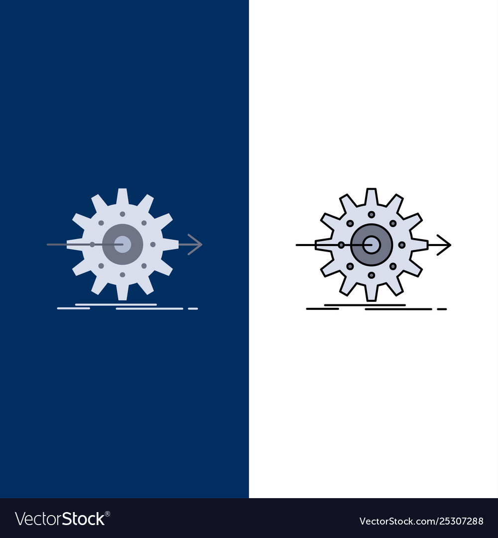 Performance progress work setting gear flat color