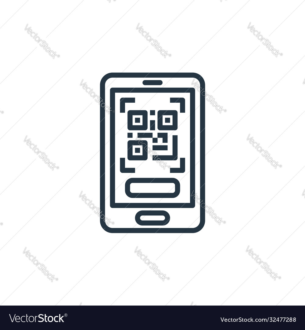 Qr code icon editable stroke vector image Qr code icon editable stroke