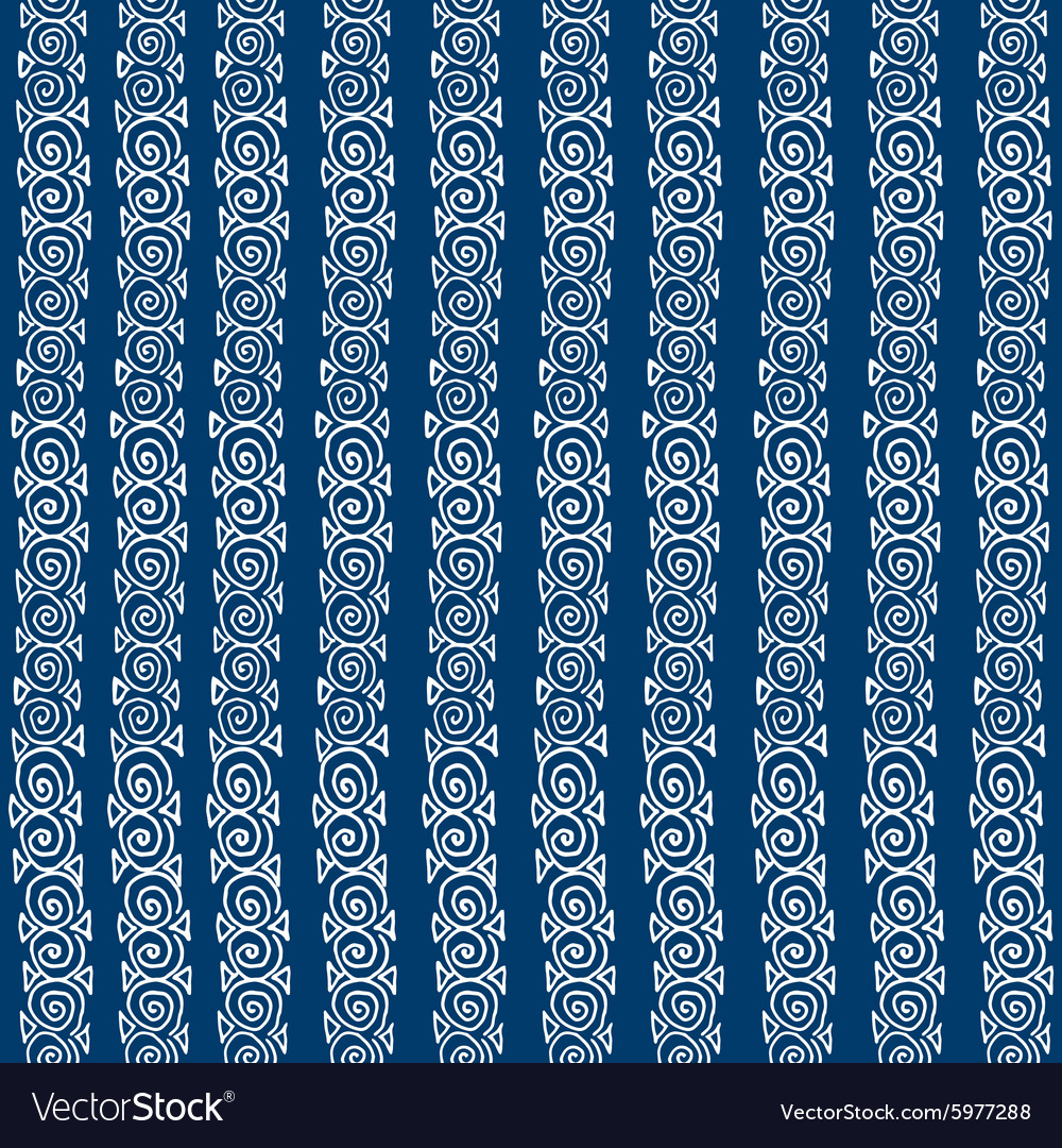 Seamless blue ethnic pattern