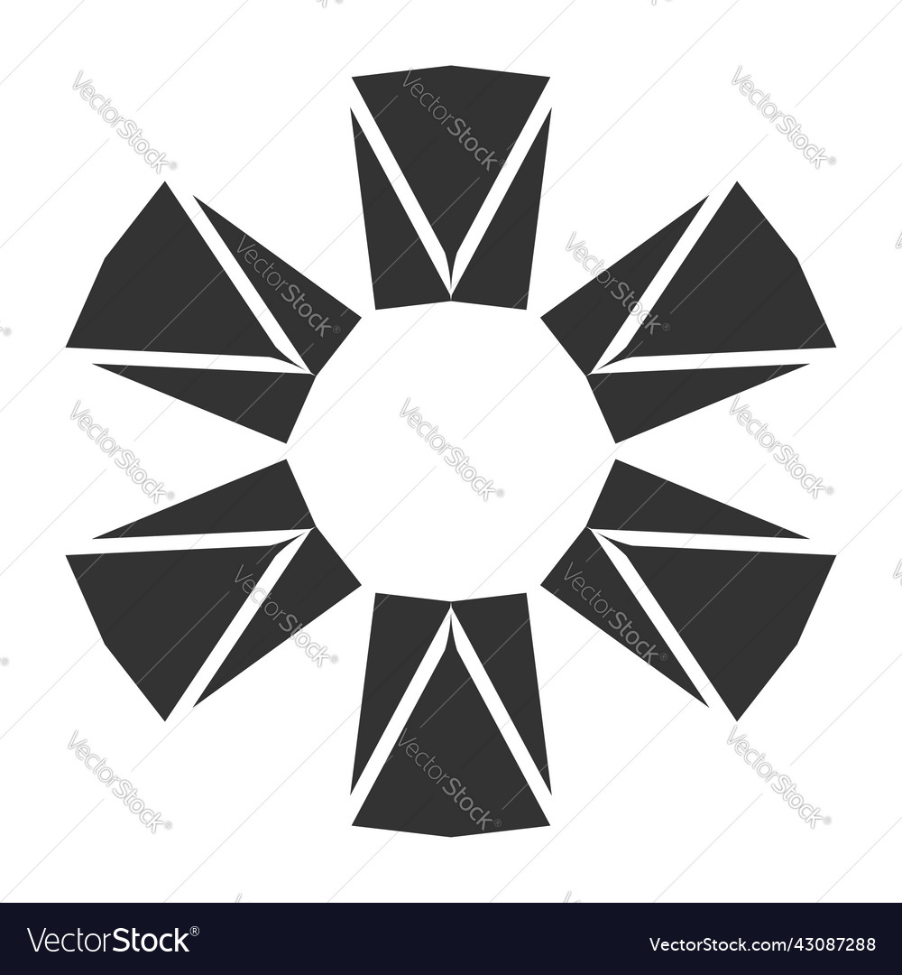 Simple motif mandala shape element circular round vector image Simple motif mandala shape element circular round