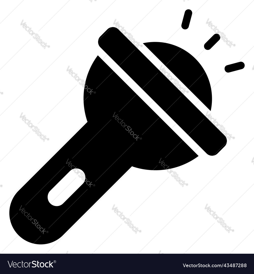 Torch icon glyph style for web and mobile