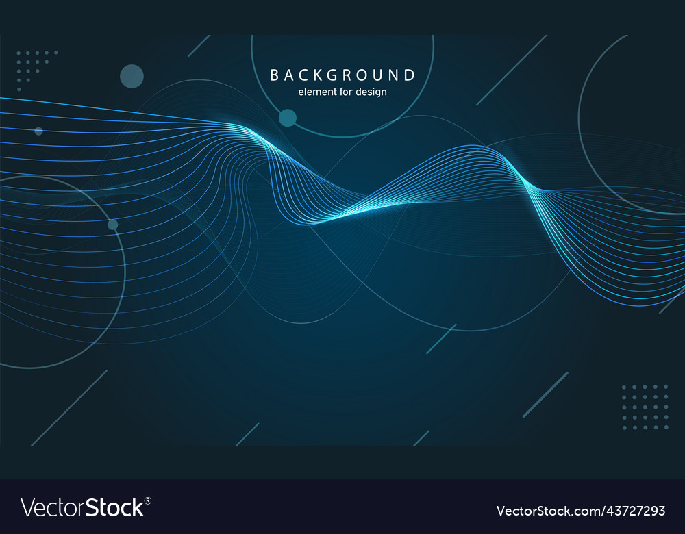 Abstract wave background element for design