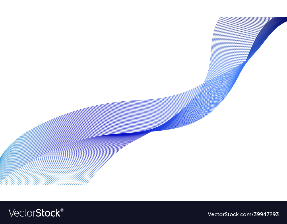 Colorful smoke curl wave header element vector image Colorful smoke curl wave header element