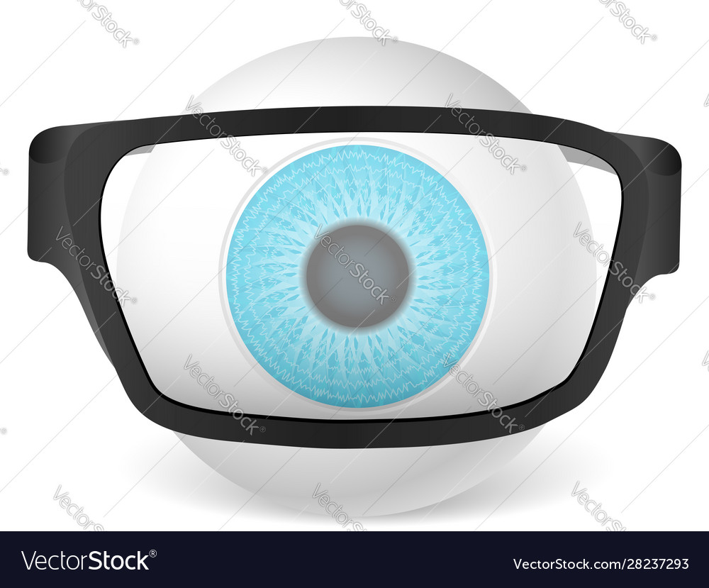 Eyeball with glasses