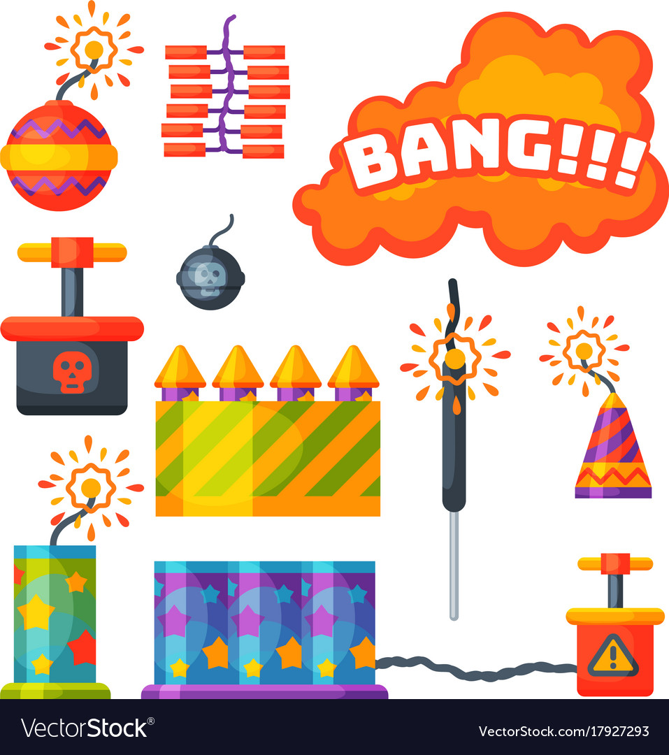 Fireworks pyrotechnics rocket and flapper birthday