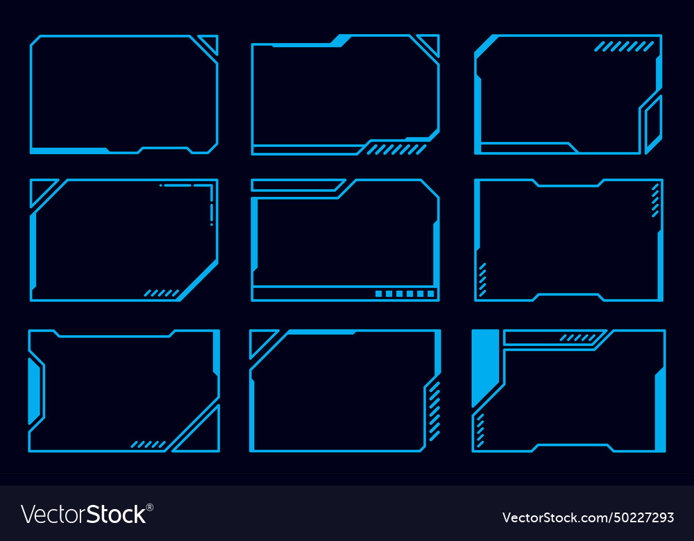 Hud frame futuristic interface design element