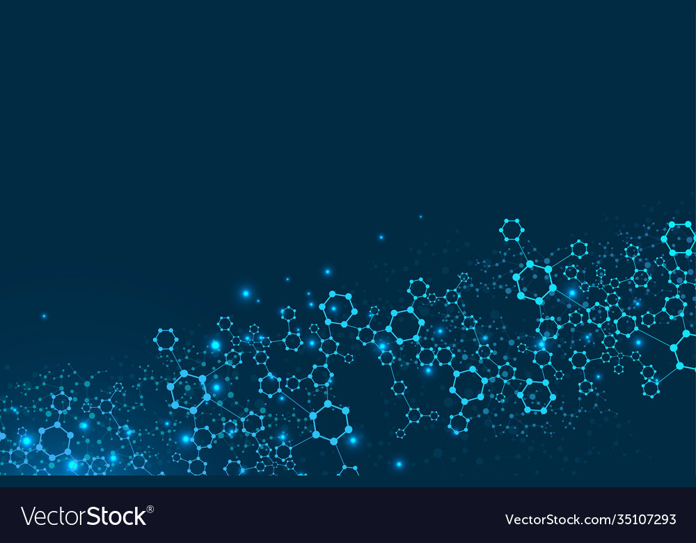 Science network pattern connecting lines and dots vector image Science network pattern connecting lines and dots