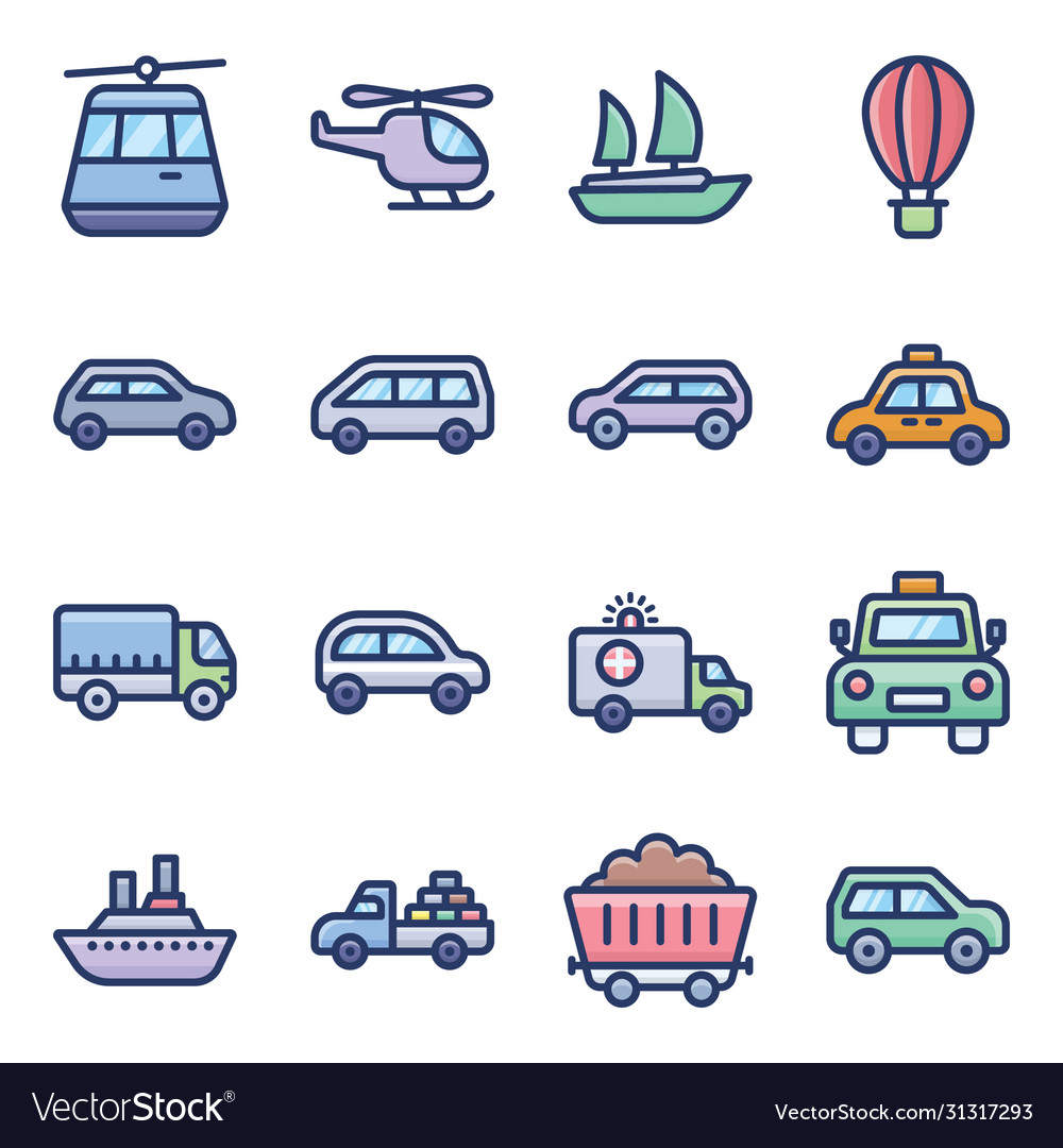 Transport icons pack