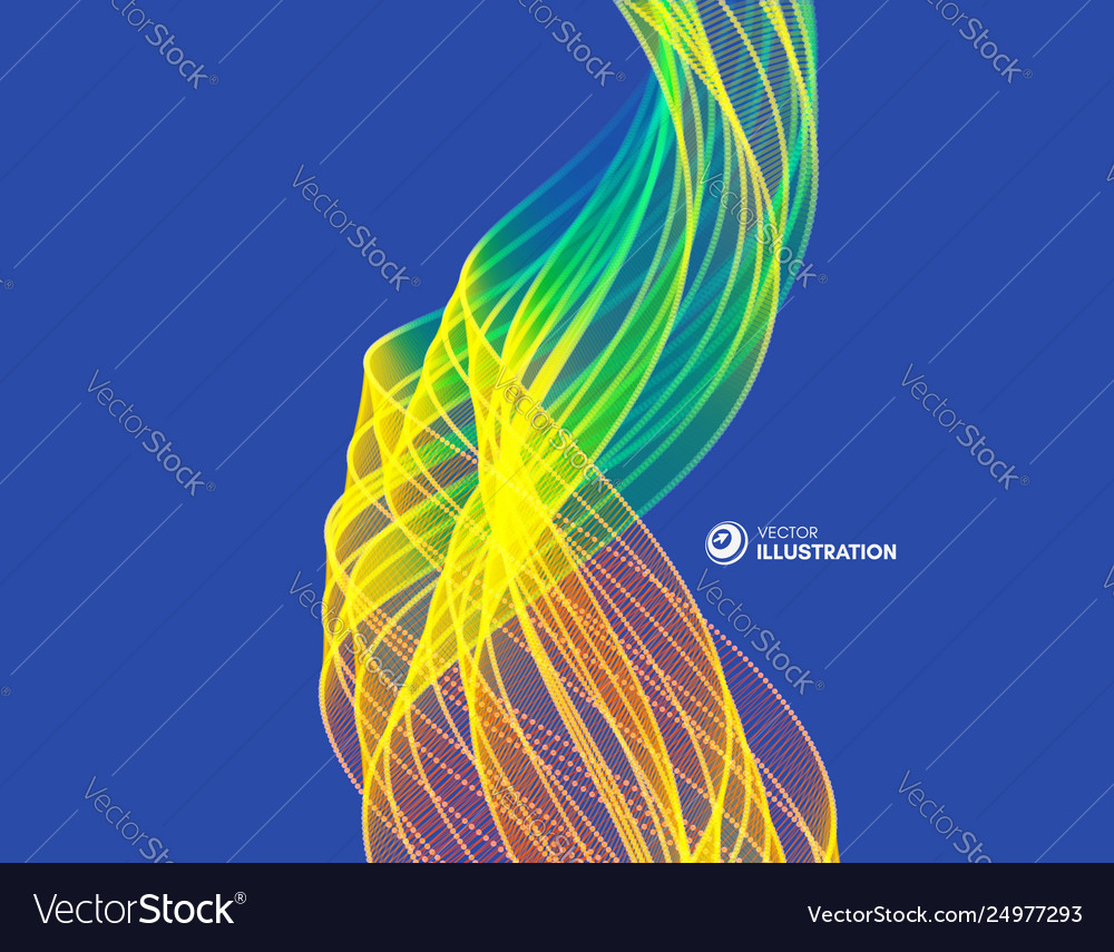 Wavy background with motion effect 3d technology vector image Wavy background with motion effect 3d technology