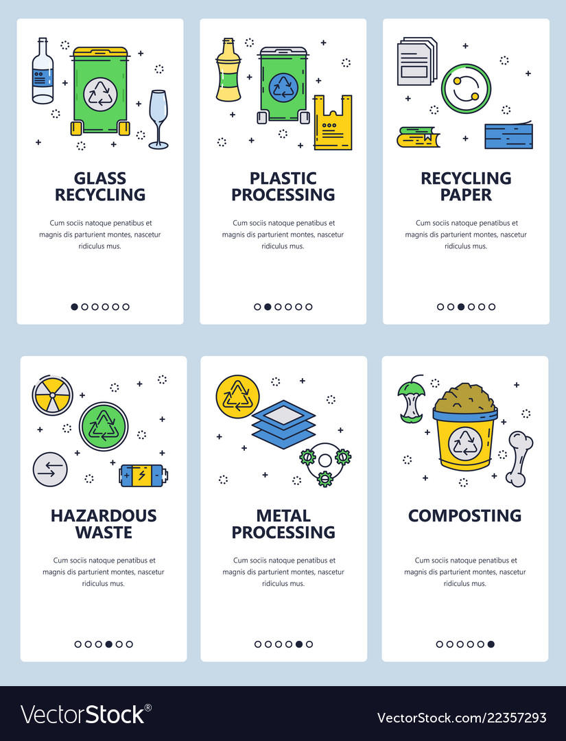 Web site linear art onboarding screens