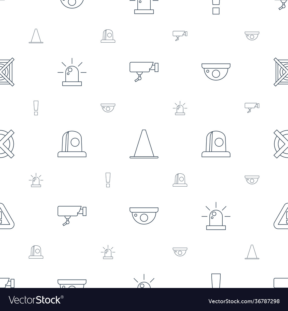 Caution icons pattern seamless white background
