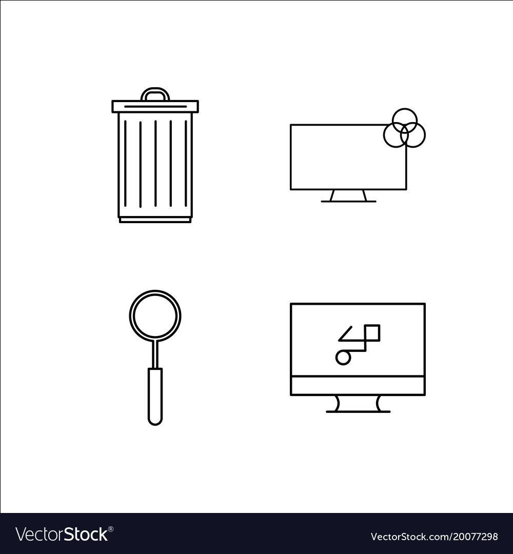 Design and studio simple linear icon setsimple