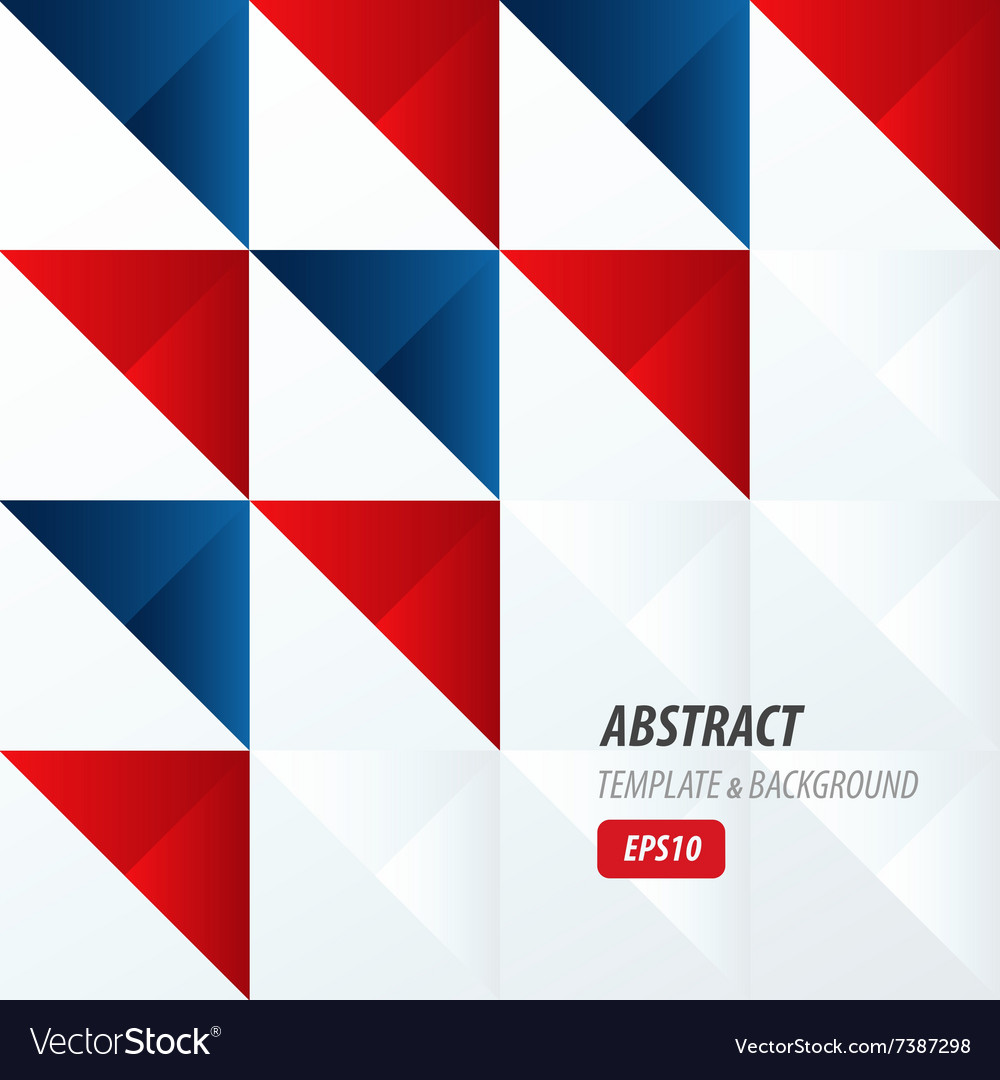 Geometric Red and Blue Triangle Pattern