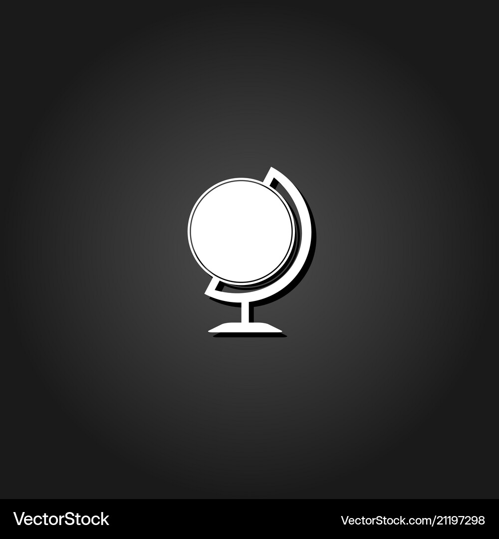 Globe icon flat Royalty Free Vector Image - VectorStock