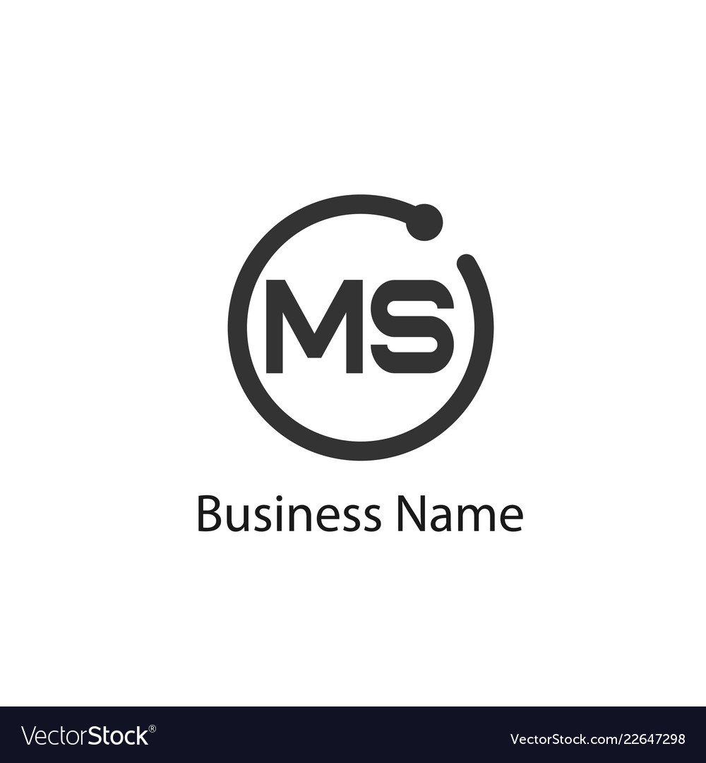 Initial letter ms logo template design