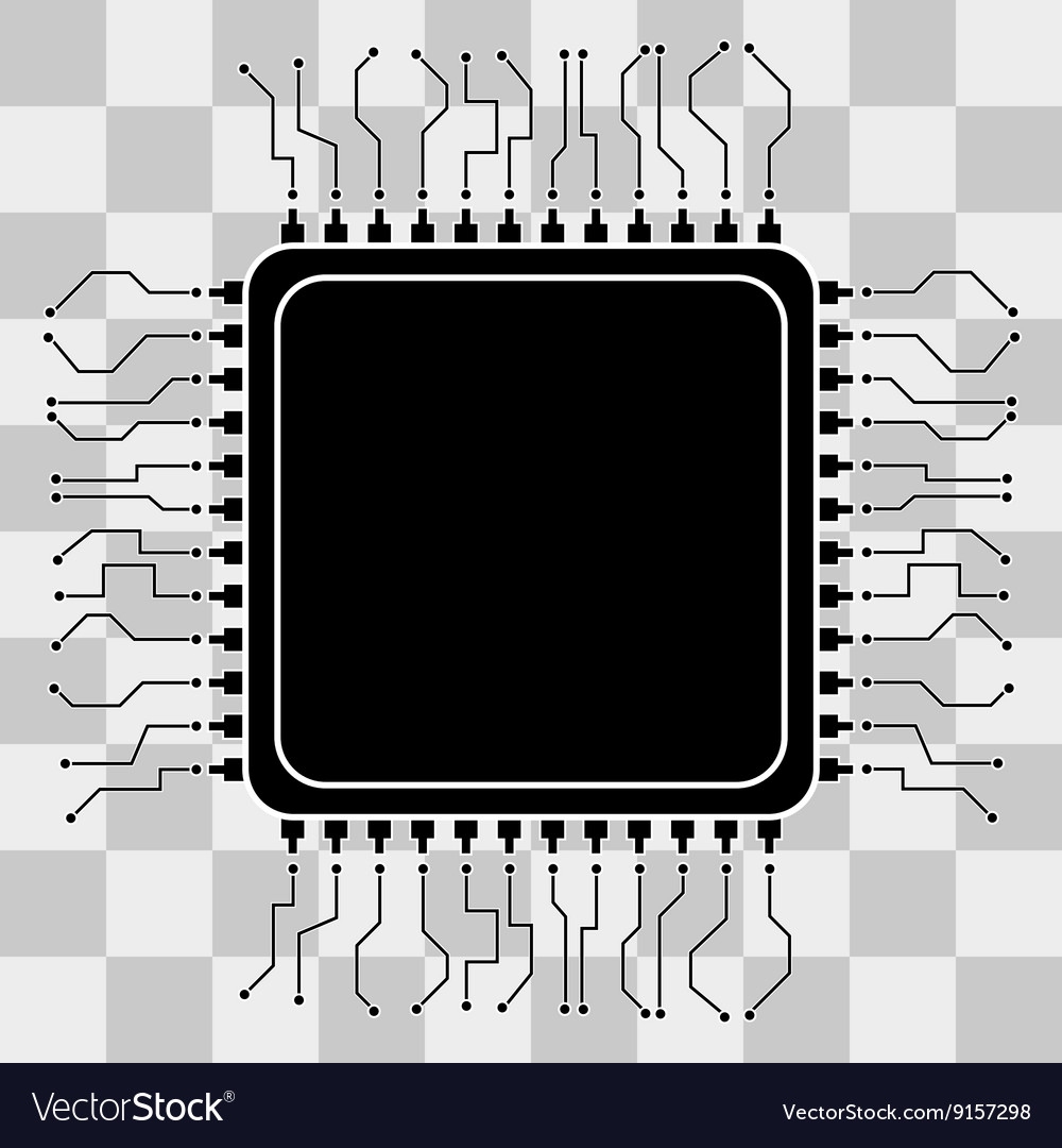 Processor icon flat app web transparent