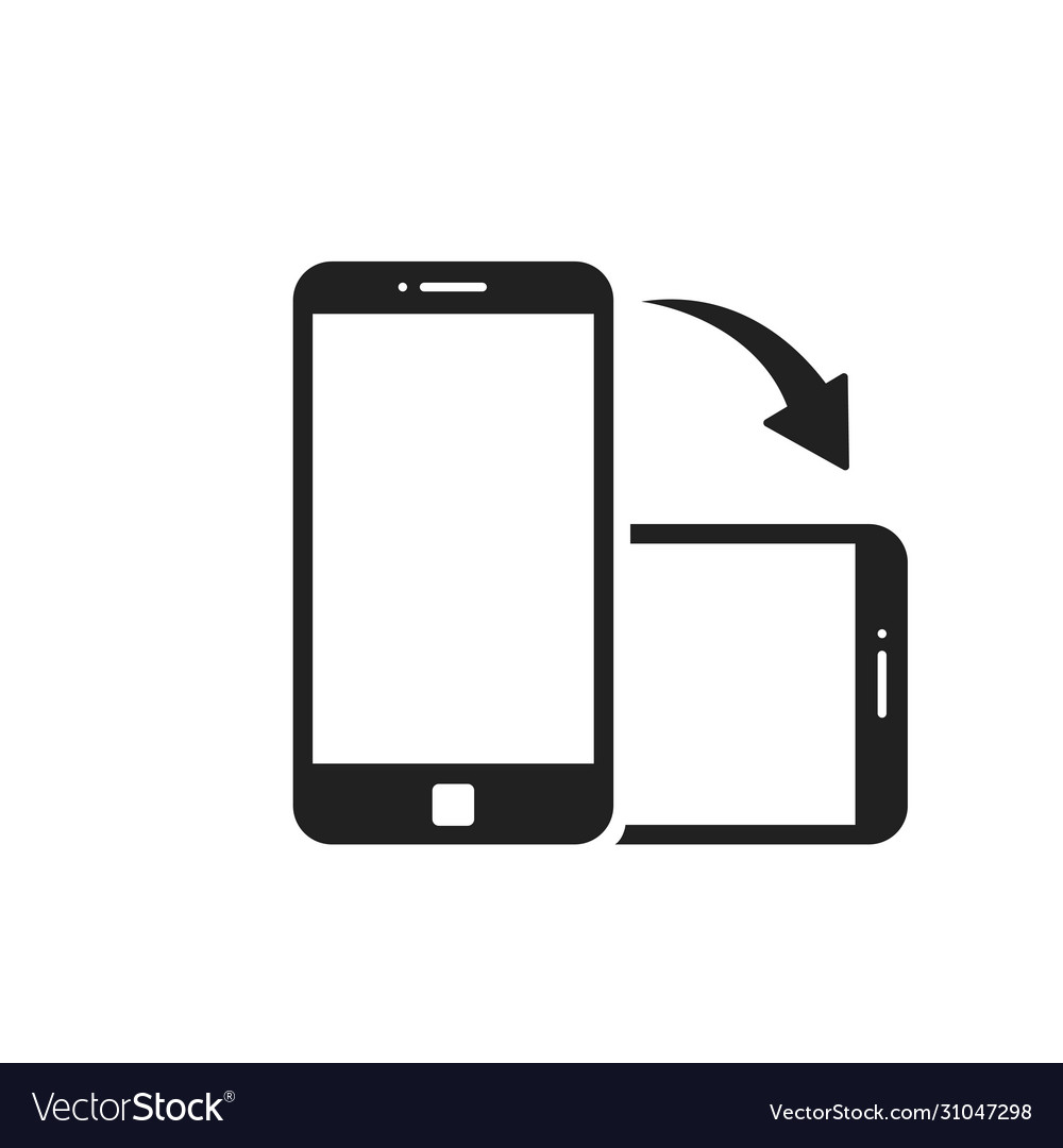 Rotate smartphone isolated icon device rotation