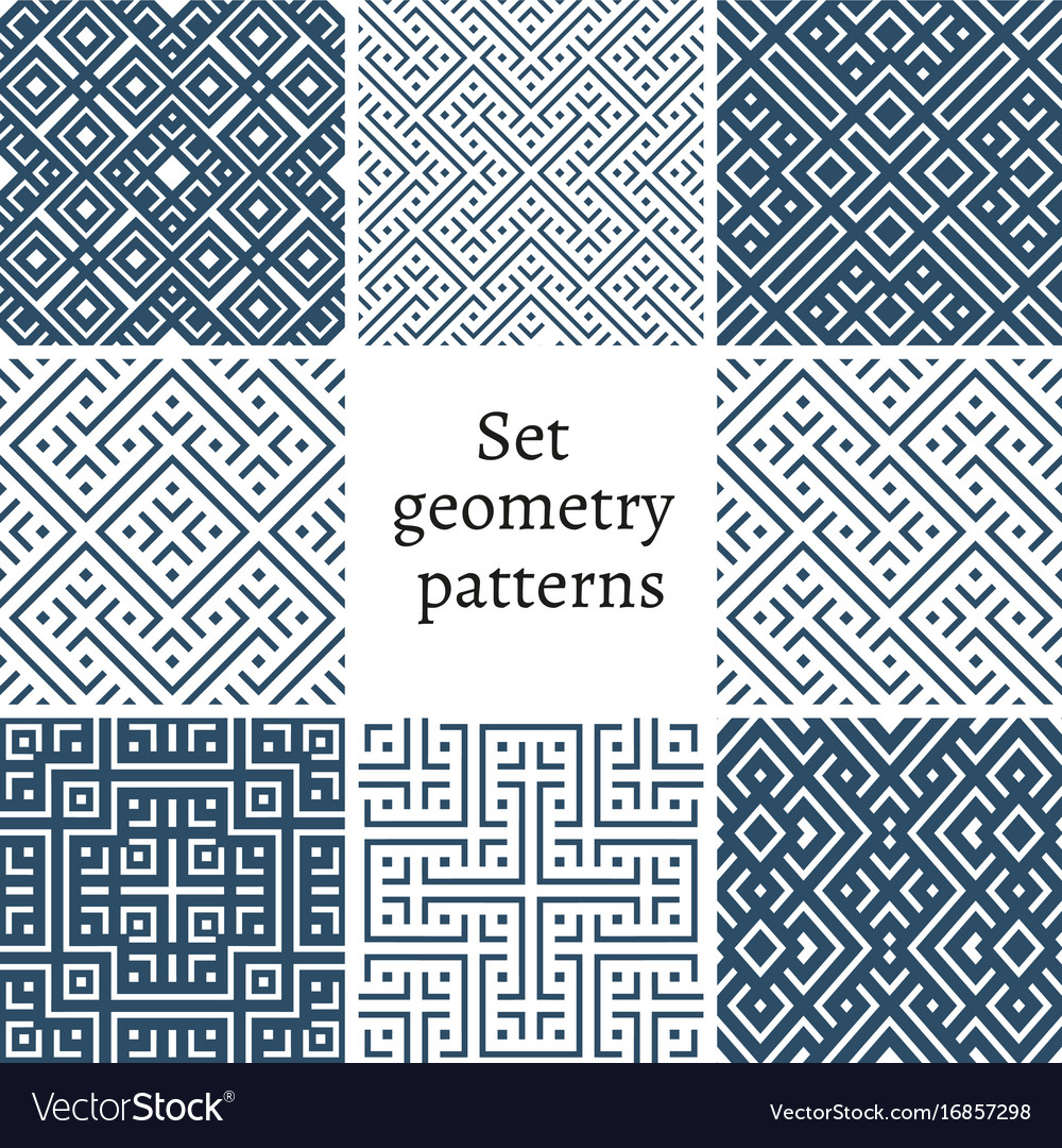 Set Of Ornamental Patterns For Backgrounds Vector Image