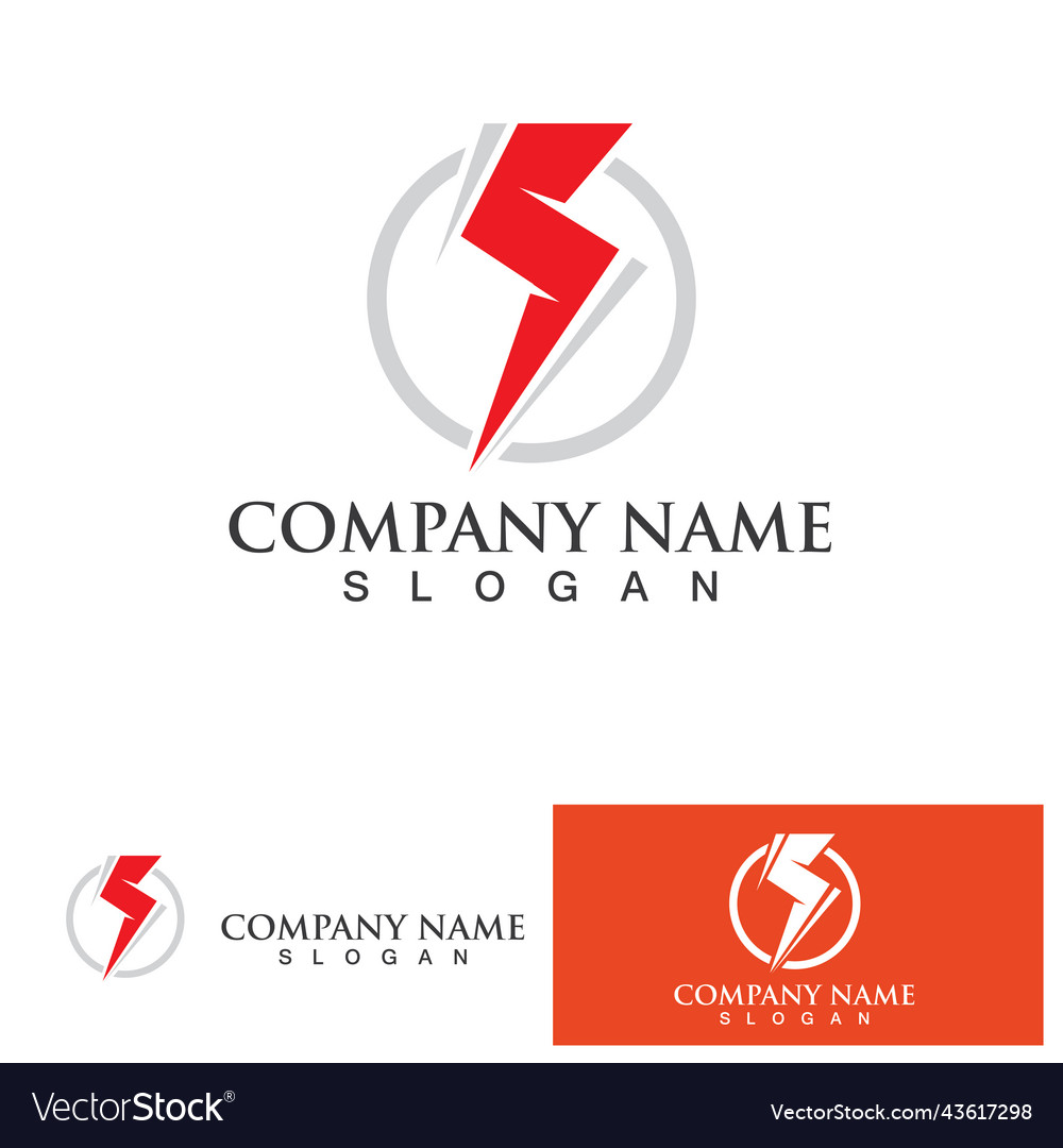 Thunderbolt Logo And Symbol Royalty Free Vector Image