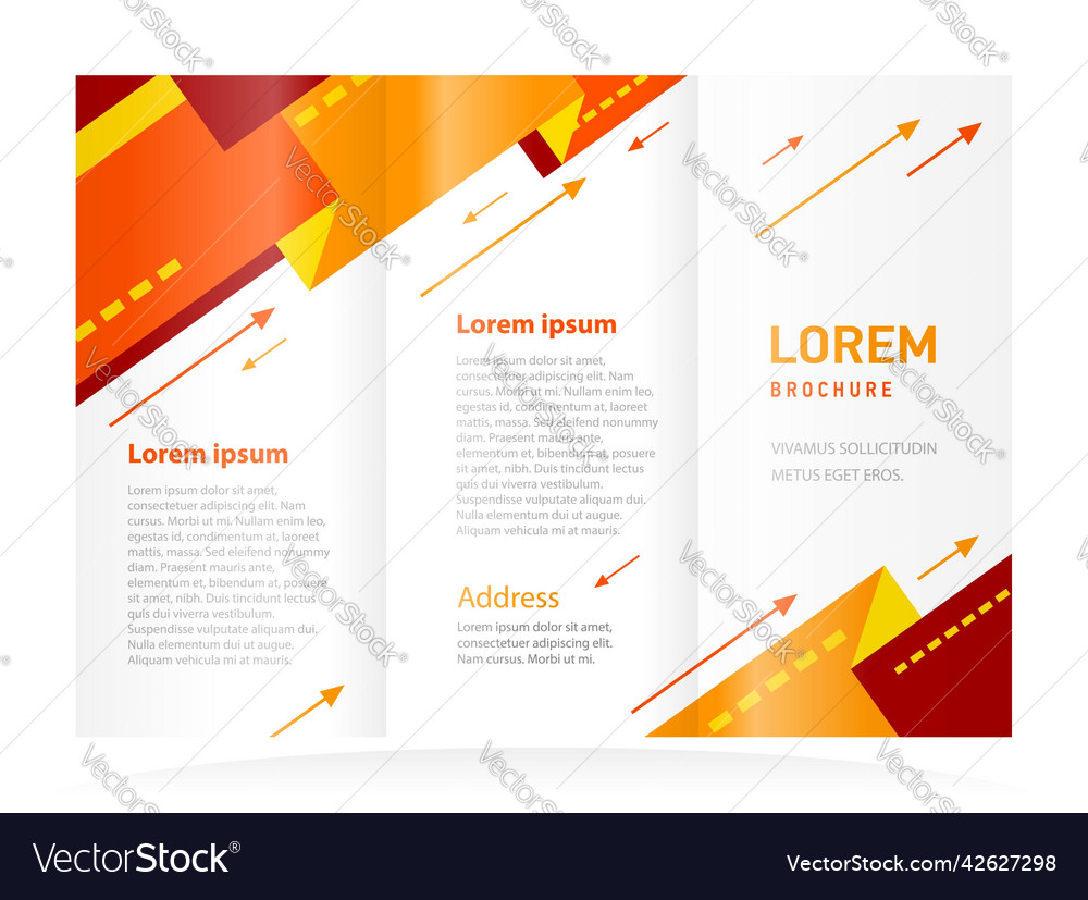 Trifold design template cover