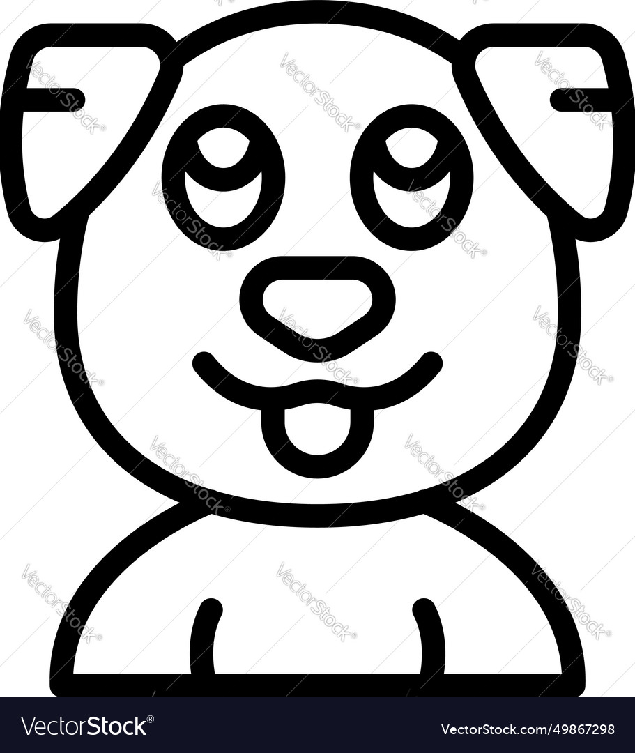 Walk canine pipe icon outline dog track Royalty Free Vector