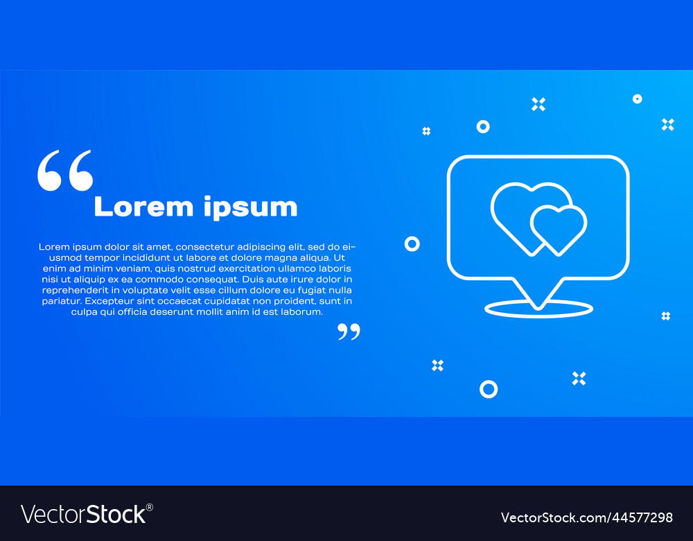 White line map pointer with heart icon isolated vector image White line map pointer with heart icon isolated