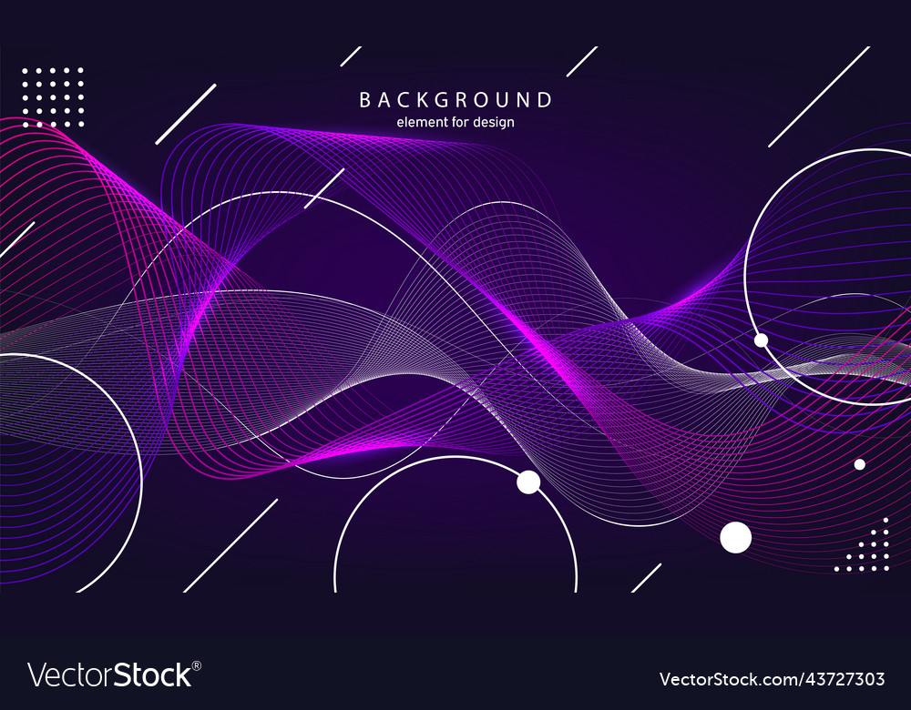 Abstract wave background element for design vector image Abstract wave background element for design