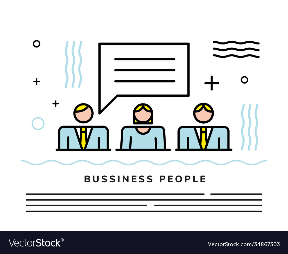 Business people team with speech bubble