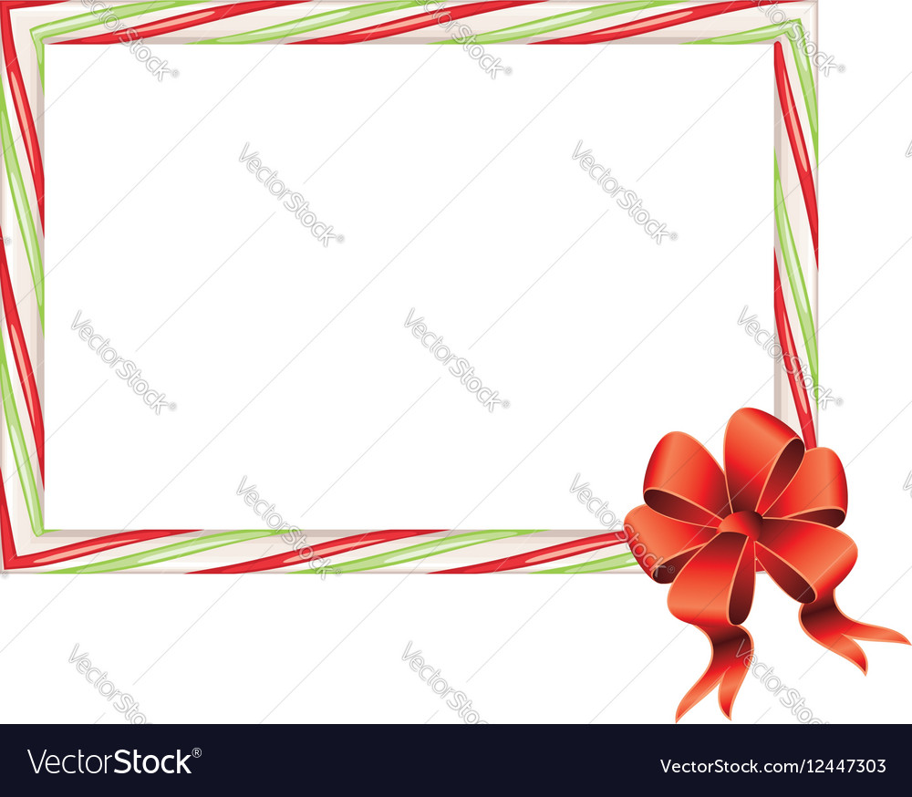 Candy Cane Frame4 Royalty Free Vector Image - VectorStock